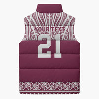 Queensland Maori Nga Hau E Wha Custom Sleeveless Puffer Jacket Polynesian Maori Tribal Pattern - Polynesian Pride