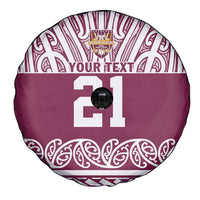 Queensland Maori Nga Hau E Wha Custom Spare Tire Cover Polynesian Maori Tribal Pattern