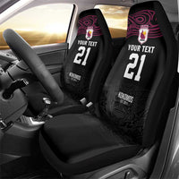 Queensland Papua New Guinea Custom Car Seat Cover All Black Pacific PNG Tribal Style