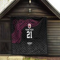 Queensland Papua New Guinea Custom Quilt All Black Pacific PNG Tribal Style