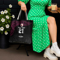 Queensland Papua New Guinea Custom Tote Bag All Black Pacific PNG Tribal Style - Polynesian Pride