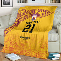 Queensland Papua New Guinea Custom Blanket All Gold Pacific PNG Tribal Style