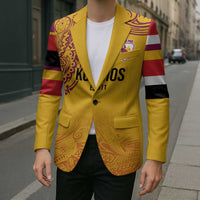 Queensland Papua New Guinea Custom Blazer All Gold Pacific PNG Tribal Style - Polynesian Pride