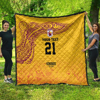 Queensland Papua New Guinea Custom Quilt All Gold Pacific PNG Tribal Style