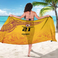 Queensland Papua New Guinea Custom Sarong All Gold Pacific PNG Tribal Style