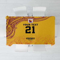 Queensland Papua New Guinea Custom Tablecloth All Gold Pacific PNG Tribal Style LT9 Gold - Polynesian Pride
