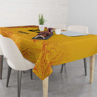 Queensland Papua New Guinea Custom Tablecloth All Gold Pacific PNG Tribal Style LT9 - Polynesian Pride