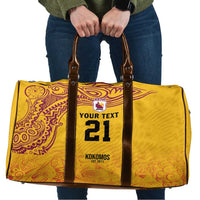 Queensland Papua New Guinea Custom Travel Bag All Gold Pacific PNG Tribal Style - Polynesian Pride