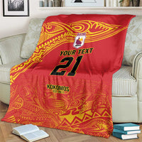 Queensland Papua New Guinea Custom Blanket All Red Pacific PNG Tribal Style