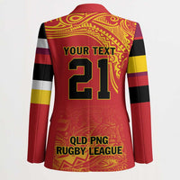 Queensland Papua New Guinea Custom Blazer All Red Pacific PNG Tribal Style - Polynesian Pride