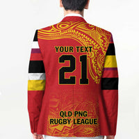 Queensland Papua New Guinea Custom Blazer All Red Pacific PNG Tribal Style - Polynesian Pride