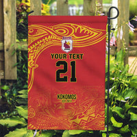 Queensland Papua New Guinea Custom Garden Flag All Red Pacific PNG Tribal Style