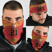 Queensland Papua New Guinea Custom Neck Gaiter All Red Pacific PNG Tribal Style - Polynesian Pride