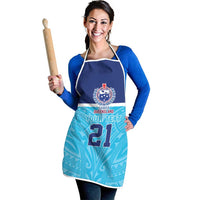 Queensland Samoa Custom Apron Blue Pacific Polynesian Tribal Pattern LT9 - Polynesian Pride