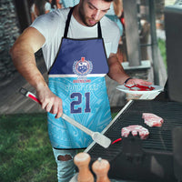 Queensland Samoa Custom Apron Blue Pacific Polynesian Tribal Pattern LT9 - Polynesian Pride