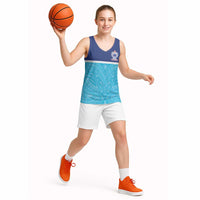 Queensland Samoa Custom Basketball Jersey Blue Pacific Polynesian Tribal Pattern LT9 - Polynesian Pride