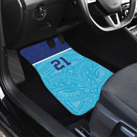 Queensland Samoa Custom Car Mats Blue Pacific Polynesian Tribal Pattern LT9 - Polynesian Pride