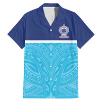 Queensland Samoa Custom Family Matching Mermaid Dress and Hawaiian Shirt Blue Pacific Polynesian Tribal Pattern