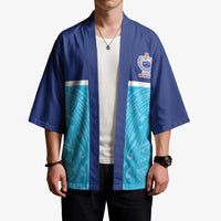 Queensland Samoa Custom Kimono Blue Pacific Polynesian Tribal Pattern LT9 - Polynesian Pride