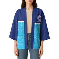 Queensland Samoa Custom Kimono Blue Pacific Polynesian Tribal Pattern LT9 - Polynesian Pride