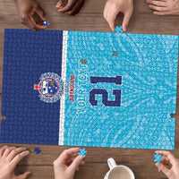 Queensland Samoa Custom Puzzle Blue Pacific Polynesian Tribal Pattern LT9 - Polynesian Pride