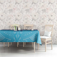 Queensland Samoa Custom Tablecloth Blue Pacific Polynesian Tribal Pattern LT9 - Polynesian Pride