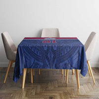 Queensland Samoa Custom Tablecloth Maroon-Blue Pacific Polynesian Tribal Pattern LT9 - Polynesian Pride