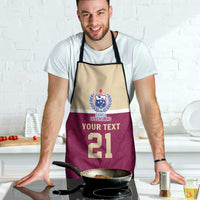 Queensland Samoa Custom Apron Maroon Pacific Polynesian Tribal Pattern LT9 - Polynesian Pride