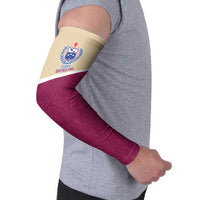 Queensland Samoa Custom Arm Sleeves Maroon Pacific Polynesian Tribal Pattern - Polynesian Pride