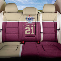 Queensland Samoa Custom Back Car Seat Cover Maroon Pacific Polynesian Tribal Pattern