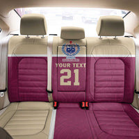 Queensland Samoa Custom Back Car Seat Cover Maroon Pacific Polynesian Tribal Pattern