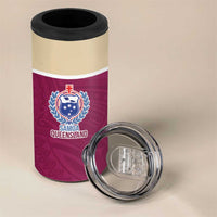 Queensland Samoa Custom 4 in 1 Can Cooler Tumbler Maroon Pacific Polynesian Tribal Pattern LT9 - Polynesian Pride