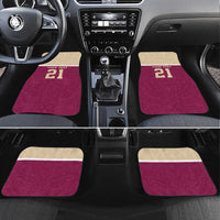 Queensland Samoa Custom Car Mats Maroon Pacific Polynesian Tribal Pattern LT9 Set 4pcs Maroon - Polynesian Pride