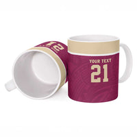 Queensland Samoa Custom Ceramic Mug Maroon Pacific Polynesian Tribal Pattern LT9 - Polynesian Pride