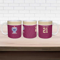 Queensland Samoa Custom Ceramic Mug Maroon Pacific Polynesian Tribal Pattern LT9 - Polynesian Pride