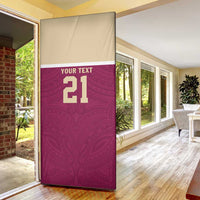 Queensland Samoa Custom Door Cover Maroon Pacific Polynesian Tribal Pattern LT9 - Polynesian Pride