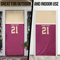Queensland Samoa Custom Door Cover Maroon Pacific Polynesian Tribal Pattern LT9 - Polynesian Pride