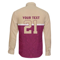 Queensland Samoa Custom Family Matching Mermaid Dress and Hawaiian Shirt Maroon Pacific Polynesian Tribal Pattern