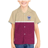 Queensland Samoa Custom Family Matching Mermaid Dress and Hawaiian Shirt Maroon Pacific Polynesian Tribal Pattern