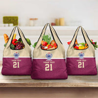 Queensland Samoa Custom Grocery Bag Maroon Pacific Polynesian Tribal Pattern LT9 3-pack One Size Maroon - Polynesian Pride