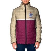 Queensland Samoa Custom Padded Jacket Maroon Pacific Polynesian Tribal Pattern LT9 Men Maroon - Polynesian Pride