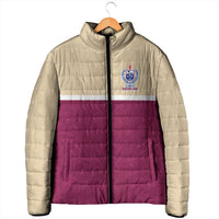 Queensland Samoa Custom Padded Jacket Maroon Pacific Polynesian Tribal Pattern LT9 - Polynesian Pride