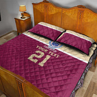 Queensland Samoa Custom Quilt Bed Set Maroon Pacific Polynesian Tribal Pattern LT9 - Polynesian Pride
