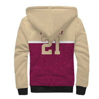 Queensland Samoa Custom Sherpa Hoodie Maroon Pacific Polynesian Tribal Pattern LT9 - Polynesian Pride