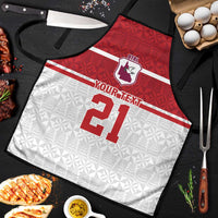 Queensland Tonga Custom Apron QLD with Tongan Ngatu Pattern LT9 Red - Polynesian Pride