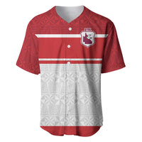 Queensland Tonga Custom Baseball Jersey QLD with Tongan Ngatu Pattern