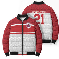 Queensland Tonga Custom Bomber Puffer Jacket QLD with Tongan Ngatu Pattern LT9 - Polynesian Pride