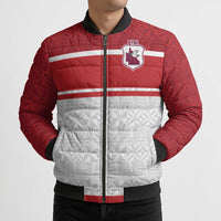 Queensland Tonga Custom Bomber Puffer Jacket QLD with Tongan Ngatu Pattern LT9 - Polynesian Pride