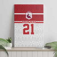Queensland Tonga Custom Canvas Wall Art QLD with Tongan Ngatu Pattern LT9 - Polynesian Pride