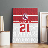 Queensland Tonga Custom Canvas Wall Art QLD with Tongan Ngatu Pattern LT9 - Polynesian Pride